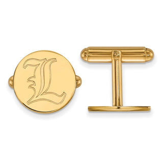 14k Gold LogoArt University of Louisville Letter L Cuff Links
