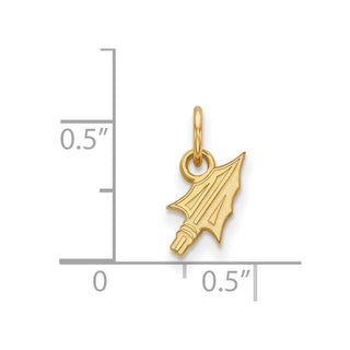 10k Gold LogoArt Florida State University Arrow Extra Small Pendant
