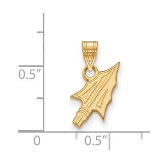 10k Gold LogoArt Florida State University Arrow Small Pendant