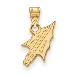 10k Gold LogoArt Florida State University Arrow Small Pendant