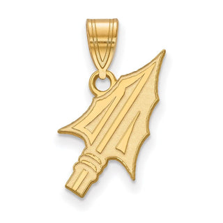 10k Gold LogoArt Florida State University Arrow Medium Pendant