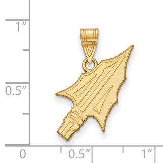 10k Gold LogoArt Florida State University Arrow Large Pendant