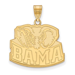14k Gold LogoArt University of Alabama Elephant Large Pendant 4Y076UAL