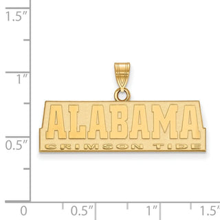 14k Gold LogoArt University of Alabama Crimson Tide Medium Pendant