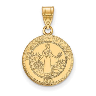 14k Gold LogoArt University of Alabama Medium Crest Pendant