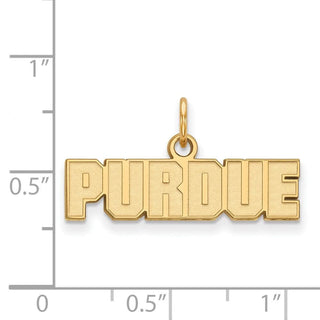 14k Gold LogoArt Purdue University Block Type Extra Small Pendant