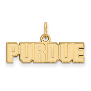 14k Gold LogoArt Purdue University Block Type Extra Small Pendant