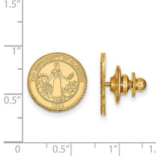 14k Gold LogoArt University of Alabama Crest Lapel Pin