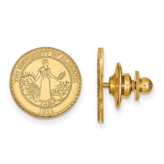 14k Gold LogoArt University of Alabama Crest Lapel Pin