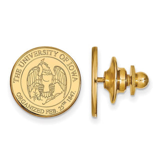 14k Gold LogoArt University of Iowa Crest Lapel Pin