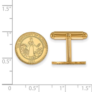 14k Gold LogoArt University of Alabama Crest Cuff Links