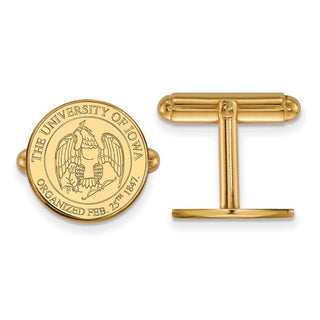 14k Gold LogoArt University of Iowa Crest Cuff Links