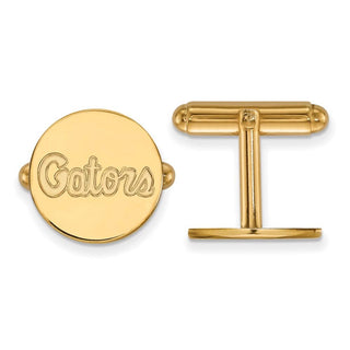 14k Gold LogoArt University of Florida Gators Script Cuff Links