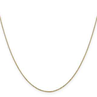 16" 14K Yellow Gold 16 inch Carded .5mm Box Link with Spring Ring Clasp Chain