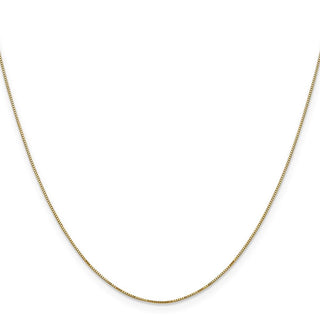 16" 14K Yellow Gold 16 inch Carded .5mm Box Link with Spring Ring Clasp Chain