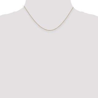 16" 14K Yellow Gold 16 inch Carded .5mm Box Link with Spring Ring Clasp Chain