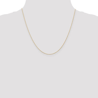 20" 14K Rose Gold 20 inch Carded .5mm Cable Rope with Spring Ring Clasp Chain
