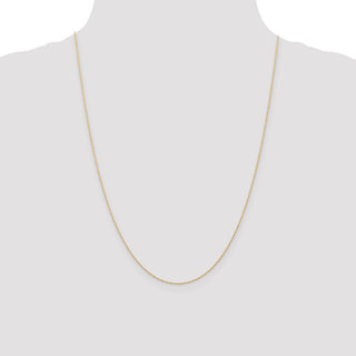 24" 14K Rose Gold 24 inch Carded .5mm Cable Rope with Spring Ring Clasp Chain