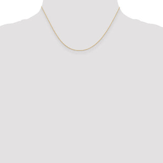 16" 14K Yellow Gold 16 inch Carded .5mm Cable Rope with Spring Ring Clasp Chain