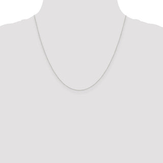 20" 14K White Gold 20 inch Carded .42mm Curb with Spring Ring Clasp Chain
