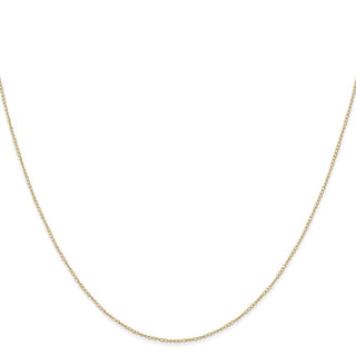 13" 14K Yellow Gold 13 inch Carded .42mm Curb with Spring Ring Clasp Chain