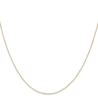 18" 14K Yellow Gold 18 inch Carded .42mm Curb with Spring Ring Clasp Chain