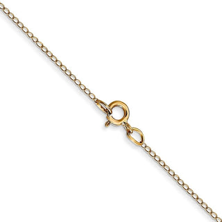 13" 14K Yellow Gold 13 inch Carded .42mm Curb with Spring Ring Clasp Chain