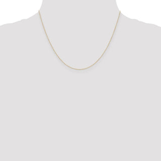 18" 14K Yellow Gold 18 inch Carded .42mm Curb with Spring Ring Clasp Chain