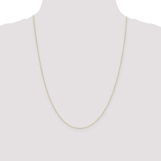24" 14K Yellow Gold 24 inch Carded .42mm Curb with Spring Ring Clasp Chain