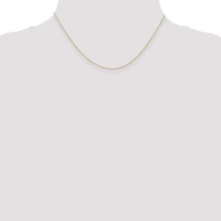 16" 14K Yellow Gold 16 inch Carded .6mm Cable Rope with Spring Ring Clasp Chain