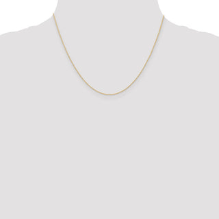 18" 14K Yellow Gold 18 inch Carded .6mm Cable Rope with Spring Ring Clasp Chain