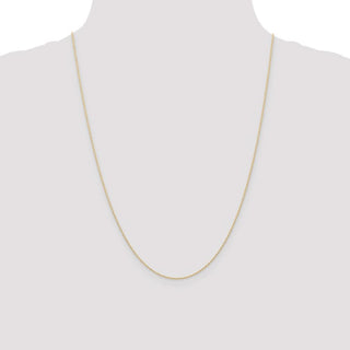 24" 14K Yellow Gold 24 inch Carded .6mm Cable Rope with Spring Ring Clasp Chain