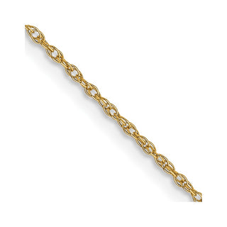 18" 14K Yellow Gold 18 inch Carded .7mm Cable Rope with Spring Ring Clasp Chain