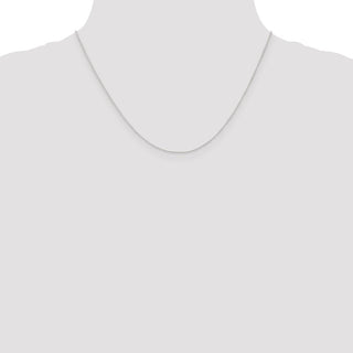 18" 14K White Gold 18 inch Carded .5mm Curb with Spring Ring Clasp Chain