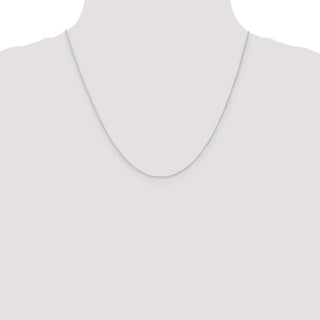 20" 14K White Gold 20 inch Carded .5mm Curb with Spring Ring Clasp Chain