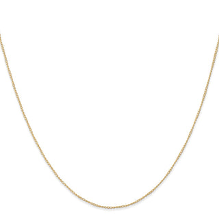 20" 14K Yellow Gold 20 inch Carded .5mm Curb with Spring Ring Clasp Chain
