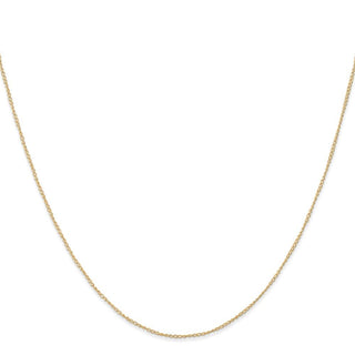 16" 14K Yellow Gold 16 inch Carded .5mm Curb with Spring Ring Clasp Chain
