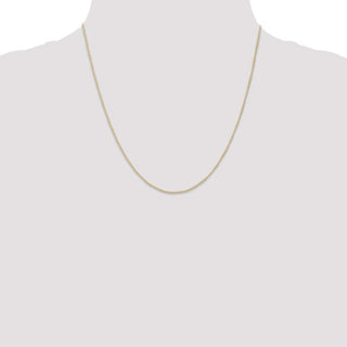 20" 14K Yellow Gold 20 inch Carded .5mm Curb with Spring Ring Clasp Chain