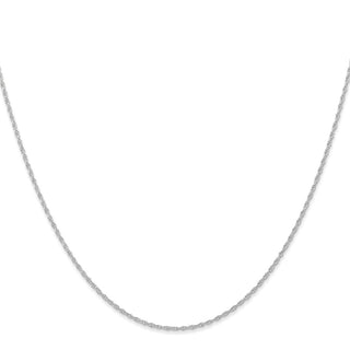 20" 14k White Gold .95 mm Carded Cable Rope Chain Necklace