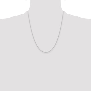 22" 14k White Gold .95 mm Carded Cable Rope Chain Necklace