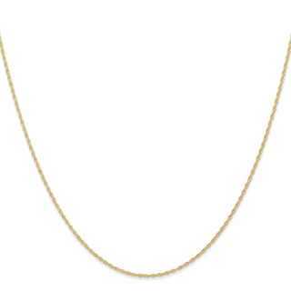 22" 14k Yellow Gold .95 mm Carded Cable Rope Chain Necklace