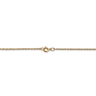 18" 14k Yellow Gold .95 mm Carded Cable Rope Chain Necklace