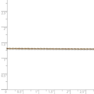 24" 14k Yellow Gold .95 mm Carded Cable Rope Chain Necklace