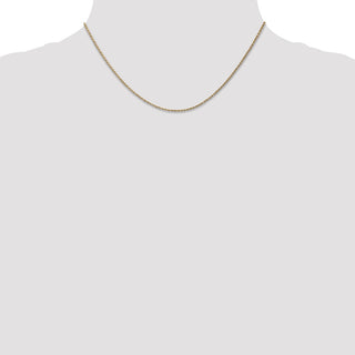 16" 14k Yellow Gold .95 mm Carded Cable Rope Chain Necklace