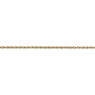 24" 14k Yellow Gold 1.15mm Carded Cable Rope Chain Necklace