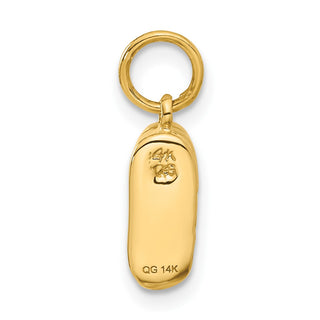 14k Yellow Gold 3D Single Baby Shoe Charm