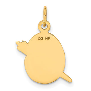 14k Yellow Gold Enameled Artist Palette Charm A0179
