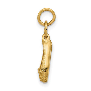 14k Yellow Gold 3D Ballet Slippers Charm A0181