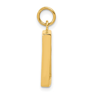 14k Yellow Gold Small Picture Frame Pendant