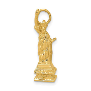 14k Yellow Gold 3D Statue Of Liberty Charm